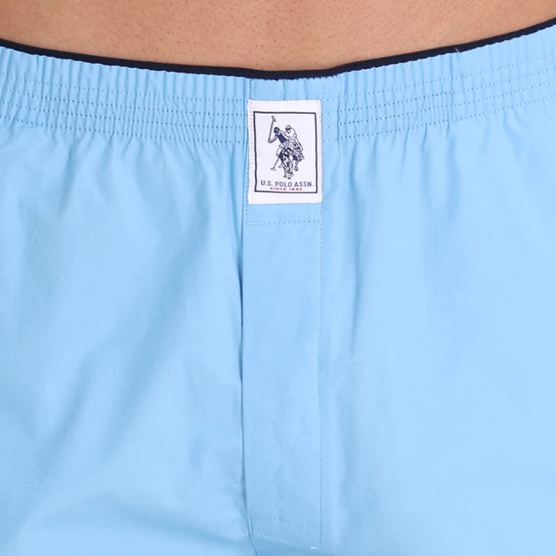 U.S. Polo Assn. Mens Pure Cotton Brushed Elastic I108 Boxers - Pack Of 1