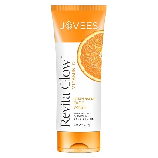 Jovees Herbal Vitamin C Face Wash 75g | Revita Glow | Vitamin C Rejuvenating Facewash | Infused with Kakadu Plum and Olives 75g