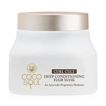 COCO SOUL CURL CULT DEEP CONDITIONING HAIR MASK POWERED WITH 3 PLANT PROTEINS VIRGIN COCONUT OIL & FLAXSEED 160ml