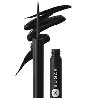 SUGAR Cosmetics - Eye Warned You So! - Double Matte Eyeliner - 01 Black Swan (Black Eye Liner for Women) - Sweat