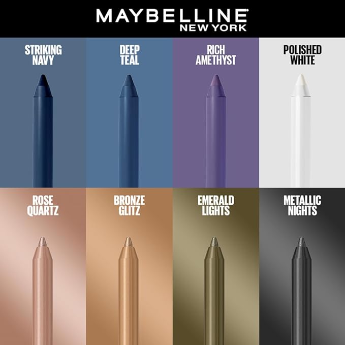 Maybelline New York Tattoo Gel Kajal Color Pencil, Sharpenable Gel Pencil, Matte Finish, Waterproof Gel Pencil, 36H Wear 1.2g