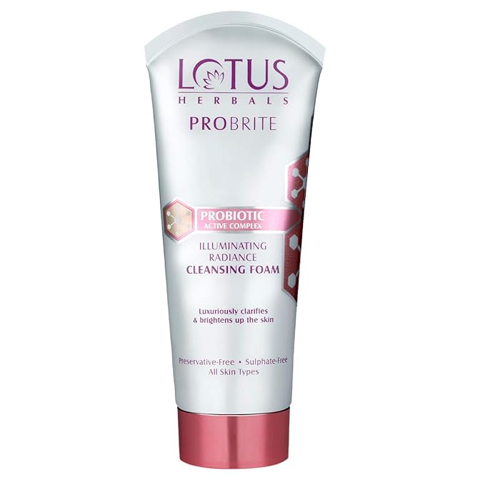 Lotus Herbals Probrite Illuminating Radiance Cleansing Foam, 100 g