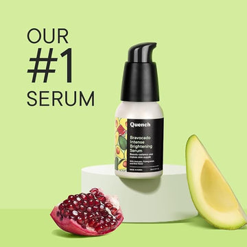 QUENCH Bravocado Intense Brightening Korean Serum for Pigmentation and Dark Spots| Serum for Face| For Clear, Blemish-Free, Bright Skin| Suits All Skin Types| Made in Korea (30ml)