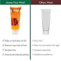 Jovees Herbal De-Tan Face Wash | For Women/Men | Tan Removal, Brightening and Glowing Skin | 100% Natural | Exfoliating and Clarifying 120 ML