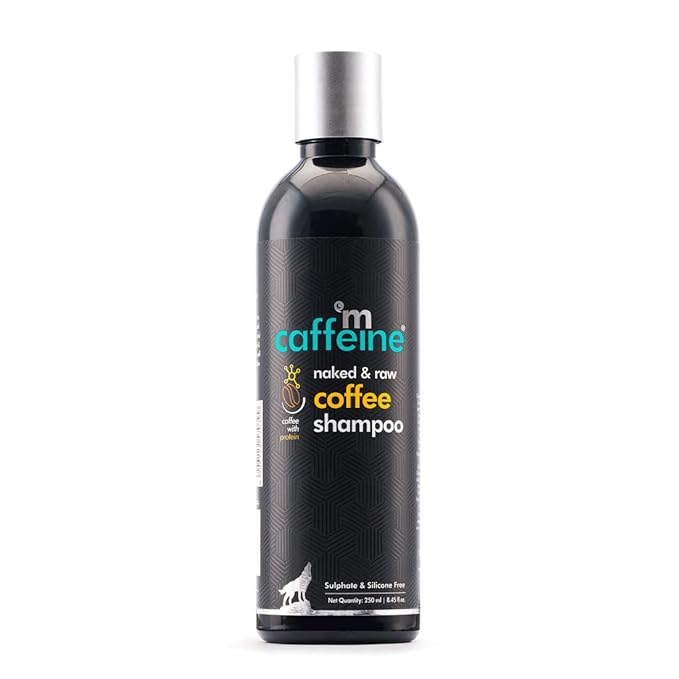 mCaffeine Hair Fall Control Coffee Shampoo (250ml) | With Protein and Argan Oil | Deap Cleanses and Nourishes Hair Shafts | Sulphate and Silicone Free | Beige