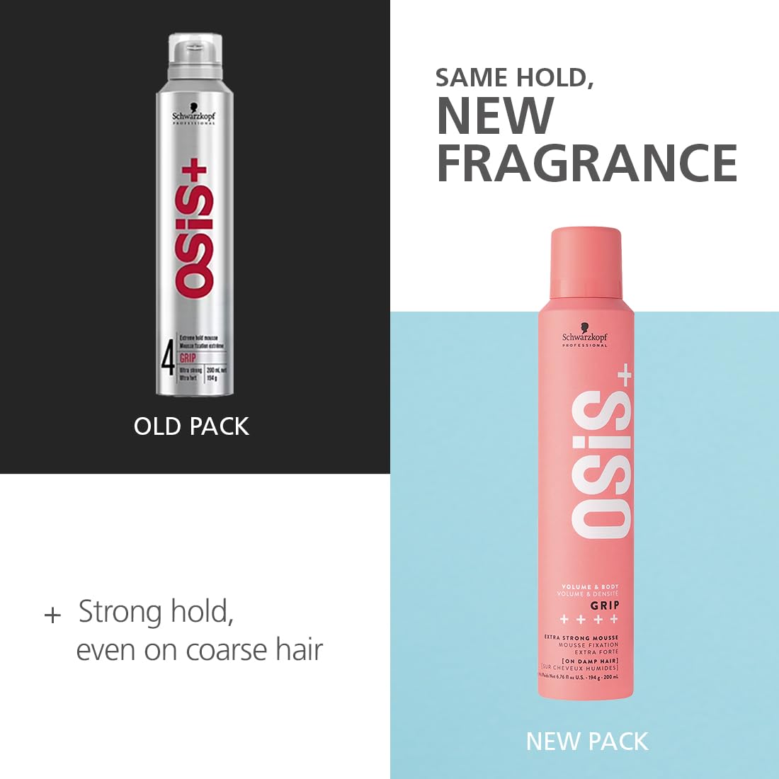 Schwarzkopf Professional OSIS+ Volume & Body Grip+ Extra Strong Mousse 200ml