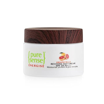PureSense Vitamin C Grapefruit Reviving Day Cream with SPF 20 +++ | Vitamin C Face Moisturizer | Sun Protection & Deep Moisturization | For Women | 50g