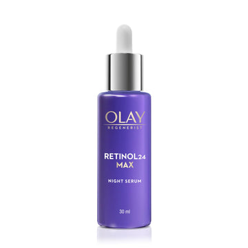 Olay Retinol24 Max Night Serum l Visibly Reduces Fine Lines in 7 Nights | Max Repair, Max Hydration l No Redness or Irritation | Fragrance Free l Normal, Oily, Dry and Combination Skin l 30ml