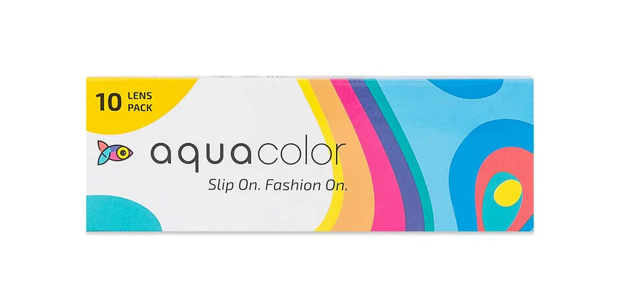 Aqua color Slip On Fashion On 10 lens Pack