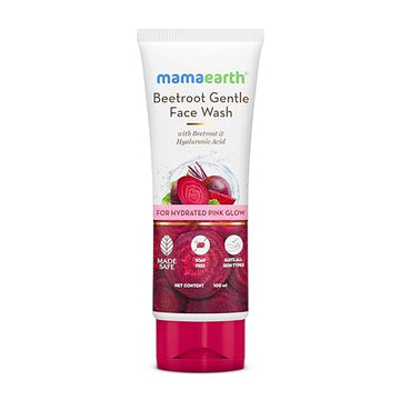 Mamaearth Beetroot Gentle Face Wash&Hyaluronic Acid For Hydrated Pink Glow -100Ml|Gently Cleanses|Hydrates&Soothes Skin|Soap - Free|Non-Irritant|Safe For Skin|Hydrating Gentle Face Wash|Non-Drying