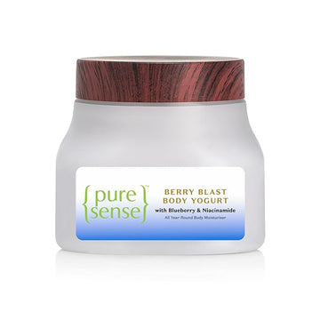 PureSense Berry Blast Body Yogurt with Blueberry & Niacinamide | For Deeply Nourished, Moisturised and Glowing Skin | Refreshing Aroma | All Skin Types | 160ml