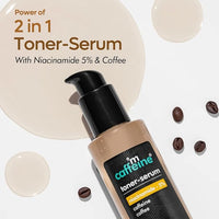 mCaffeine 5% Niacinamide 2 in 1 Toner-Serum with Coffee for Pore Refining | Fades Blemishes, Tightens & Cleanses Pores | 24 Hrs Hydration | Lightweight Face Toner for Women & Men - 150 ml