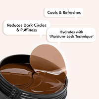 Mcaffeine Coffee Hydrogel Under Eye Patches For Dark Circles & Puffiness Reduction | Caffeine & Hyaluronic Acid | Moisture-Lock Technique For 2X Hydration - 30 Pairs | 90G