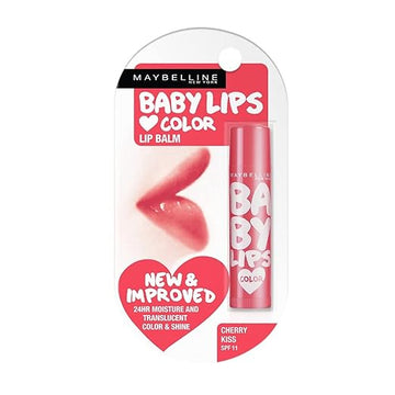 Maybelline New York Lip Balm, With SPF, Moisturises and Protects from the Sun, Pink Lolita & Baby Lips Cherry Kiss, Baby Lips, Pink Lolita, Cherry Kiss, 4g