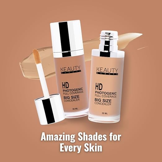 Keauty Beauty HD Photogenic Full Coverage Liquid Concealer For Face Makeup | Easy to Blend Concealer For Dark Circle | Natural Finish | 30ML