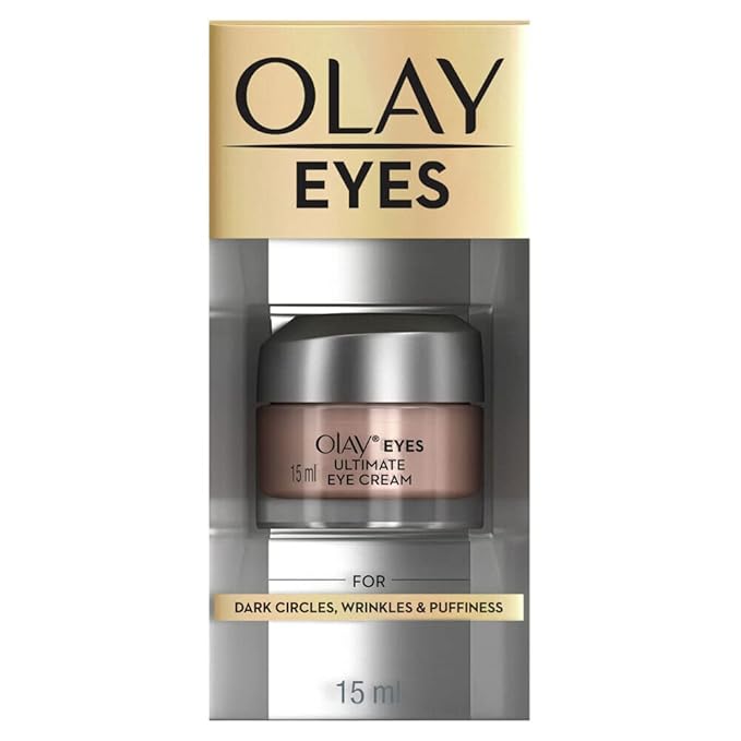 Olay eye cream | Reduces Dark Circle, Wrinkles and Puffiness | With Peptides and Niacinamide | Normal, Oily, Dry & Combination Skin l Paraben & Sulphate free | 15ml (Ultimate Eye Cream)