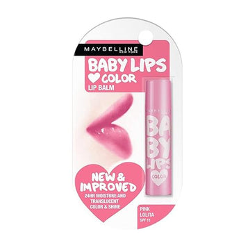 Maybelline New York Baby Lips Loves Color Lip Balm Sun Protection with SPF 20, Long-Lasting Hydration Formula for 16 Hours, Lip Balm Features Unique Lip Renew Formula - Pink Lolita|4gm