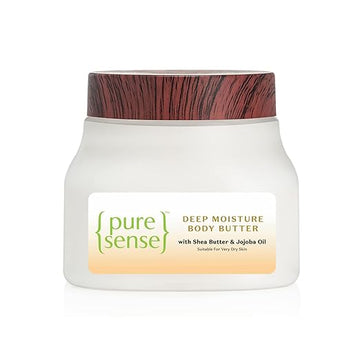 PureSense Deep Moisture Body Butter Cream with Shea Butter & Jojoba Oil | For Deeply Nourished & Intensely Moisturised Skin | Suitable for Dry Skin | For Men & Women | 160ml