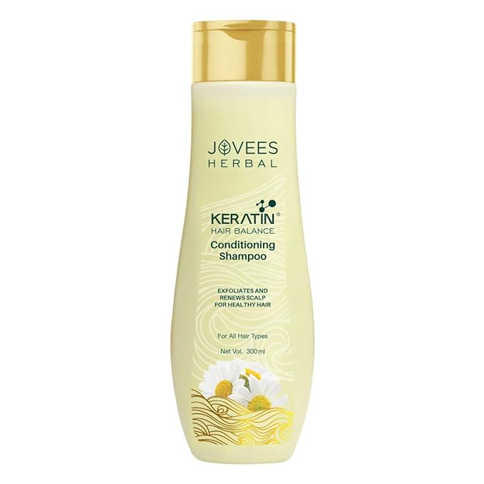 Jovees Keratin Hair Balance Conditioning Shampoo Exfoliates and Renews Scalp For Healthy Hair 300 ml