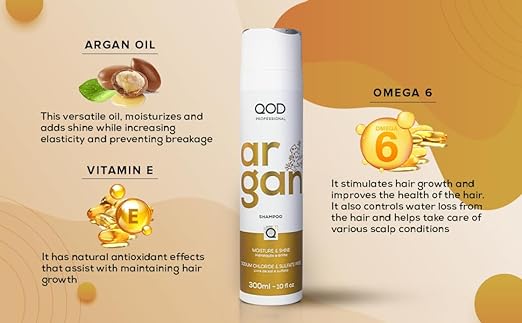 QOD Professional Argan Shampoo – 300ml