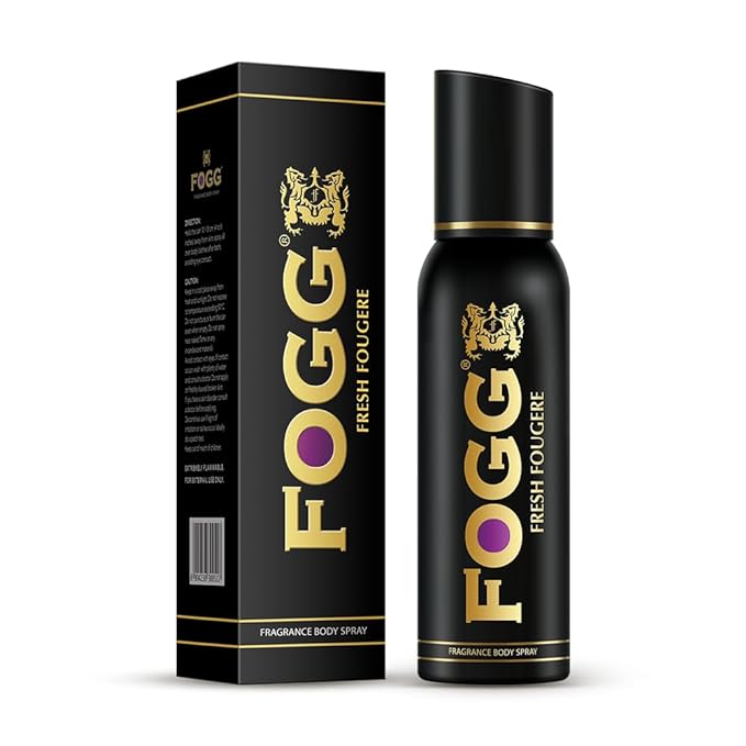 Fogg Fresh Fougere Premium No Gas Deodorant for Men, Long-Lasting Perfume Body Spray, 120 ml