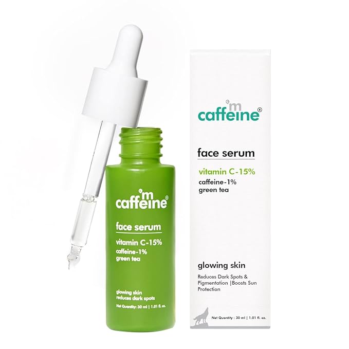 mCaffeine 15% Vitamin C Face Serum for Pigmentation & Dark Spot | Revives Dull Skin & Protects Against Sun Damage | Day & Night Serum for Face - 30ml