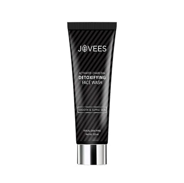 Jovees Herbal Activated Charcoal Detoxifying Face Wash For Anti Pollution, Deep Pore Cleansing, Oil Control, Removes Dirt & Impurities | Suitable for Acne Prone Skin 120 ML