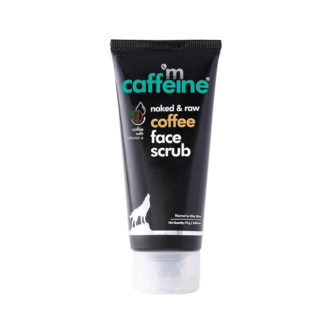 mCaffeine Coffee Tan Removal Face Scrub (75gm) | Blackhead, Whitehead Remover, Dead Skin Remover, Detan Pack I Caffeine & Walnut Exfoliate Scrub For Women & Men