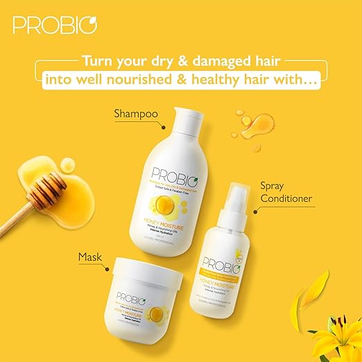 Godrej Professional Probio Honey Moisture Hair Mask (200g) | For Dry & Damaged Hair | No Sulphate | No Paraben | No SLS | No SLES | with Honey & Nourishing Oil