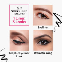 NYKAA 24H Vinyl Luxe Eyeliner black granite 001 (1.7ml)