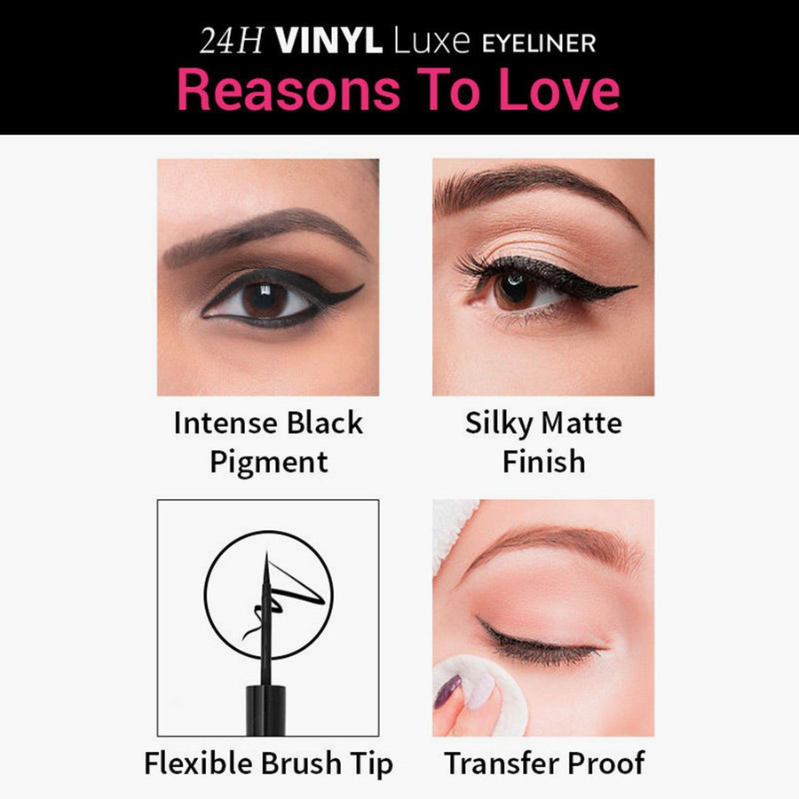 NYKAA 24H Vinyl Luxe Eyeliner black granite 001 (1.7ml)