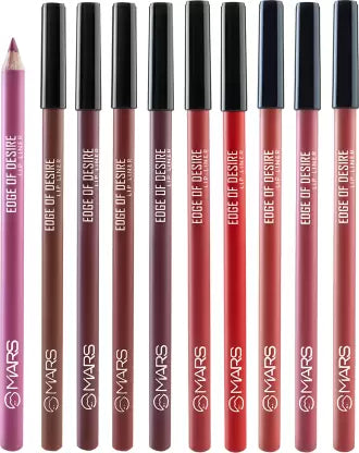 MARS Edge Of Desire Matte Lip Pencil Pack Of 10  (Mix-10)