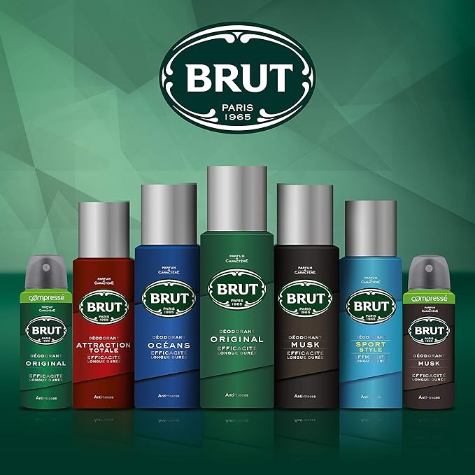 Brut Deodorant Oceans Efficacite Longue Duree For Men, 200ml