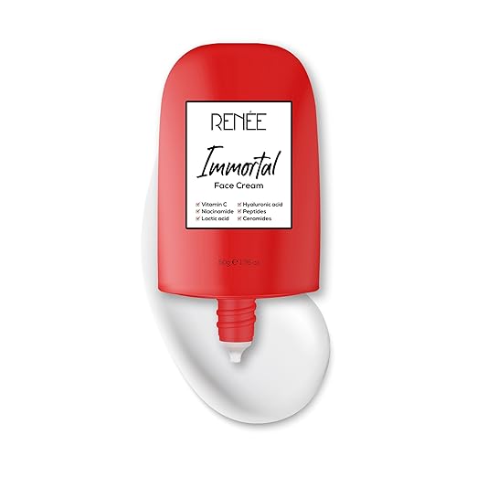 RENEE Immortal All-in-One Face Cream - Brightens, Repairs Skin, Reduces Spots & Fine Lines with Vitamin C, Niacinamide, Lactic Acid, Hyaluronic Acid, Peptides, Ceramides