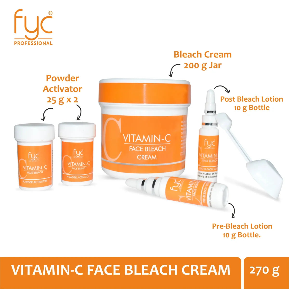 FYC PROFESSIONAL  VITAMIN-C FACE BLEACH CREAM 270G