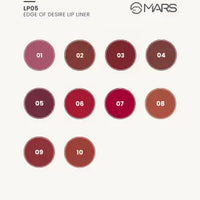 MARS Edge Of Desire Matte Lip Pencil Pack Of 10  (Mix-10)