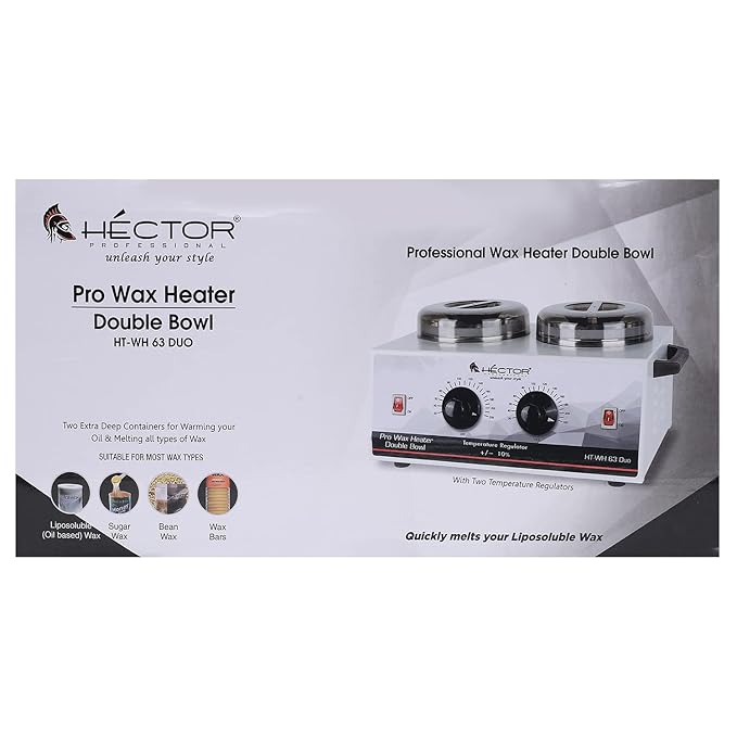 Hector Professional Wax Heater with Temprature control and double pot for Salon/Home use