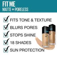 Maybelline Fit Me Matte Poreless Normal To Oily SPF 22 Foundation 115