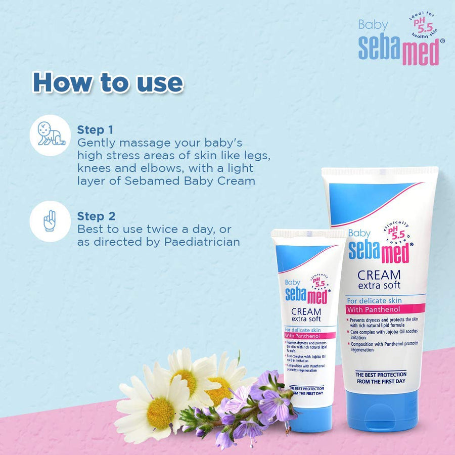 Sebamed Baby PH 5.5 Cream Extra Soft For Delicate Skin With Panthenol 200ml