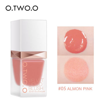 O TWO O Velvet Liquid Blush,Face Blusher,Long-lasting Makeup Blush,05 15g