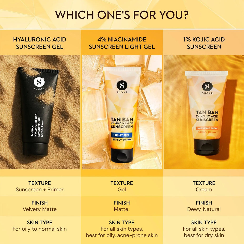 Sugar Tan Ban 4% Niacinamide Sunscreen Light Gel 50ml