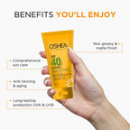 Oshea Herbals Uv Shield Mattifying Sun Block Cream SPF 40 PA +++ All Type Skin 120g