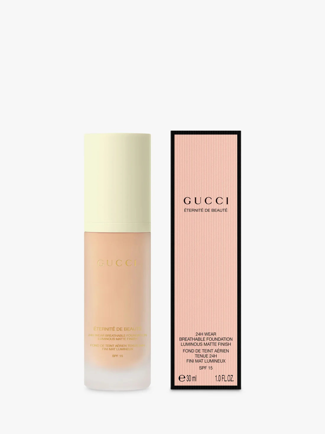 GUCCI ETERNITE DE BEAUTE 24H WEAR BREATHABLE FOUNDATION LUMINOUS MATTE FINISH SPF-15 30ML