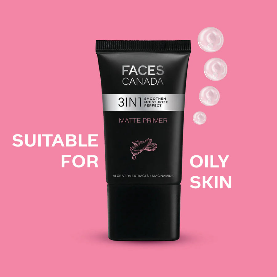 Faces Canada Matte Primer 3 in 1 Smoothen Moisturize Perfect 30g