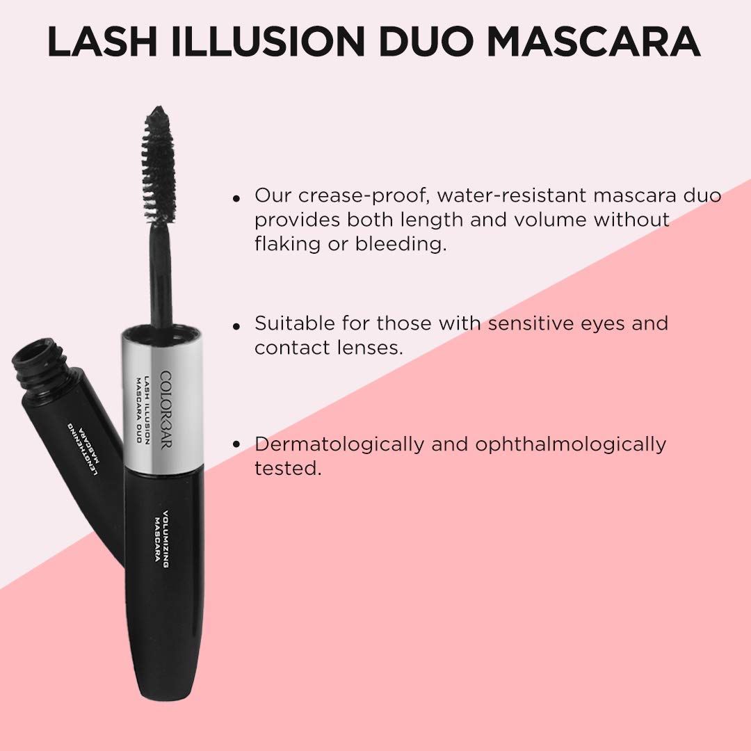 Colorbar Lash Illusion Mascara Duo Lengthening Mascara & Volumizing Mascara