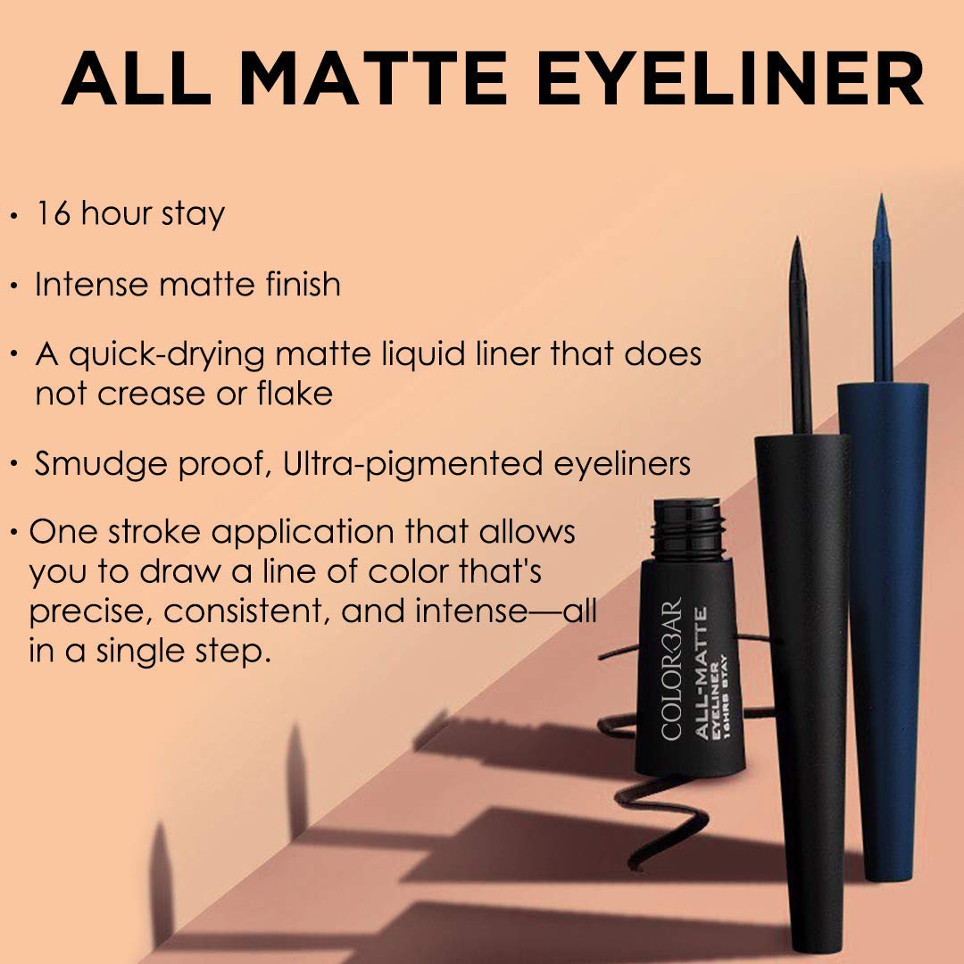 Colorbar All Matte Eyeliner Matte Black 001 2.5ml