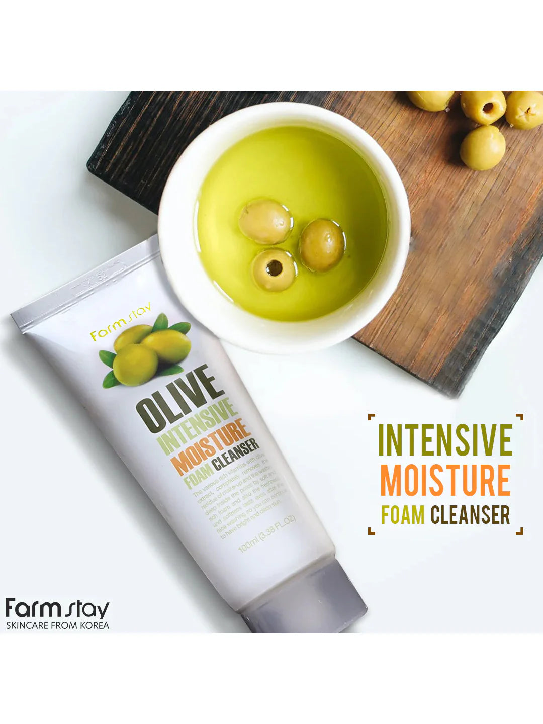 FARMSTAY Olive Intensive Moisture Foam Cleanser 100ml