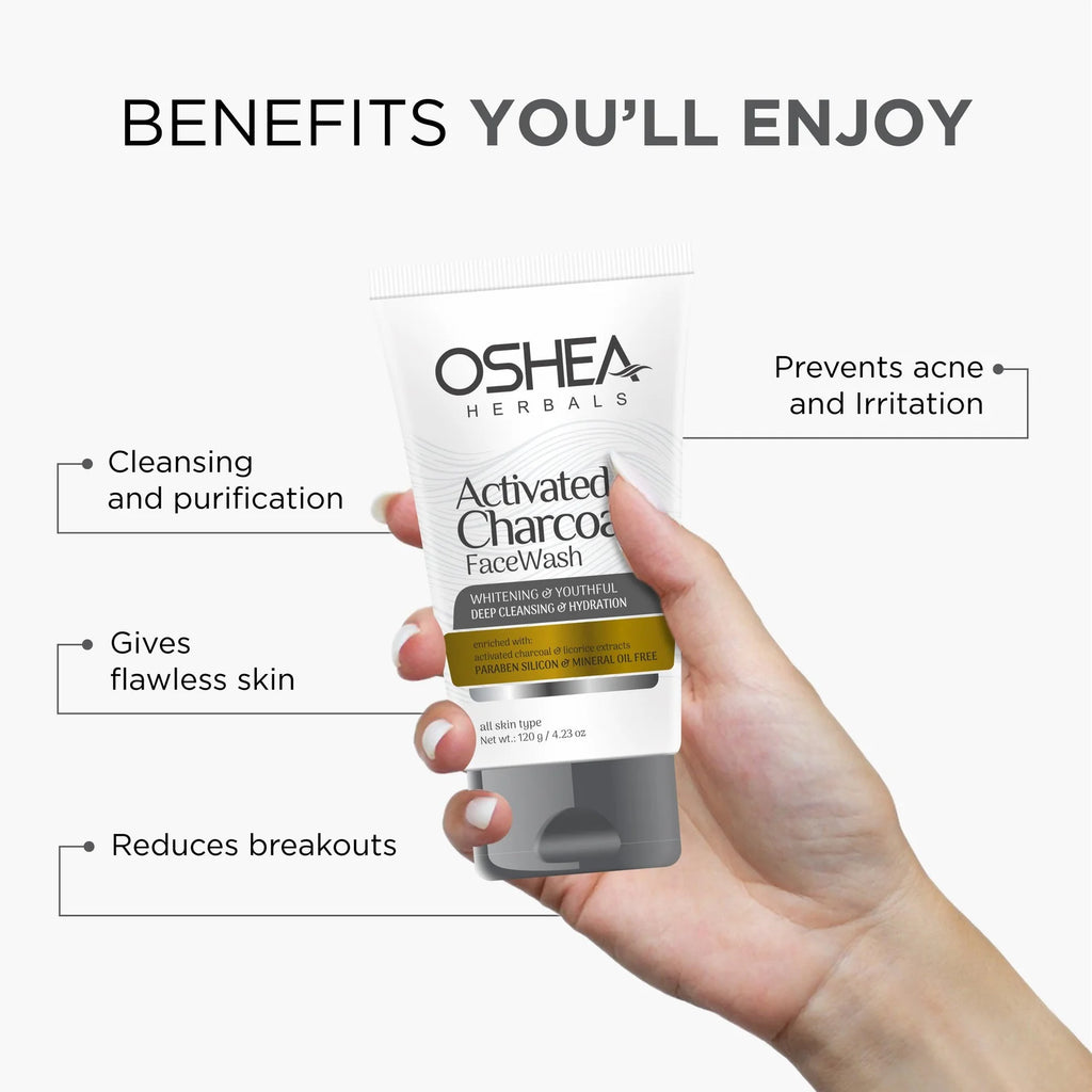 Oshea Herbals Activated Charcoal Facewash 120g