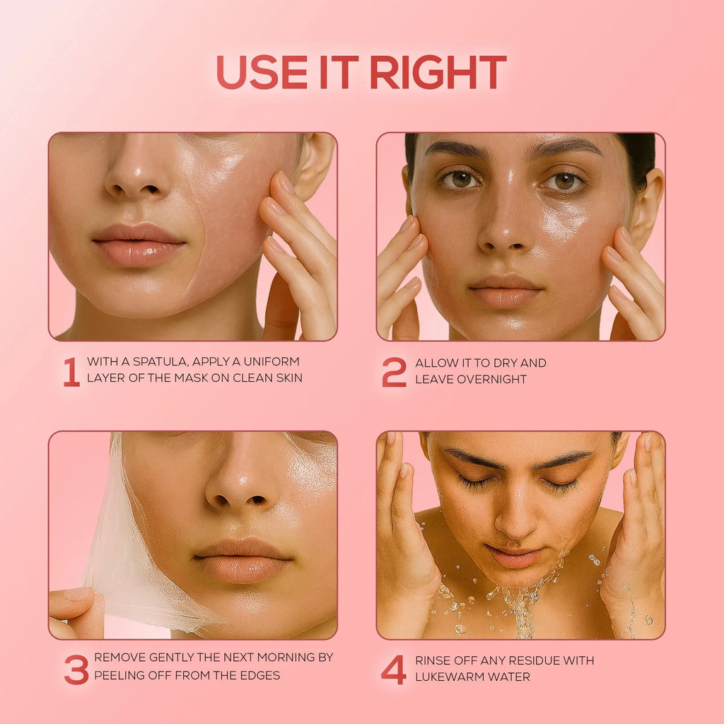 RENEE Pink Therapy Collagen Night Wrapping Anti-Aging Face Mask 50ml
