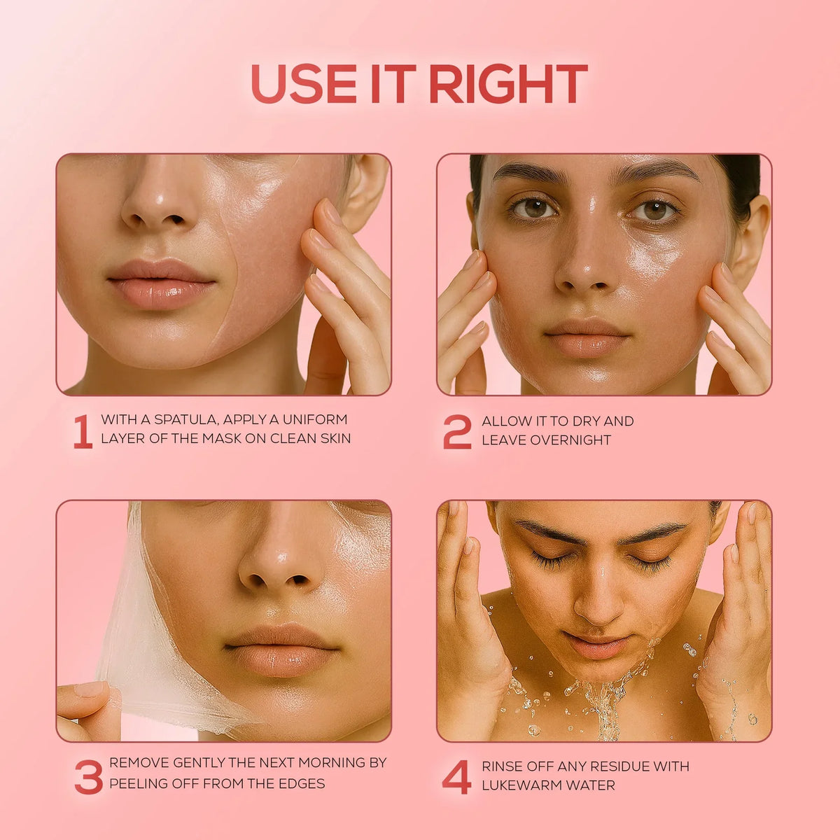 RENEE Pink Therapy Collagen Night Wrapping Anti-Aging Face Mask 50ml